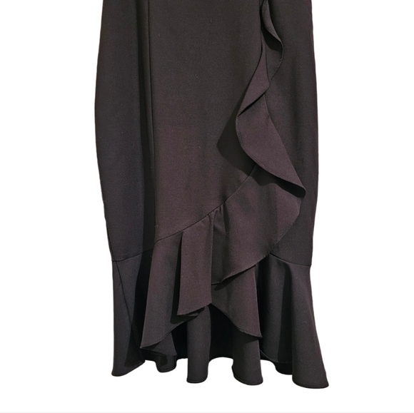 Shelli Segal black flutter cocktail party dress NWT size 12 - Picture 5 of 11